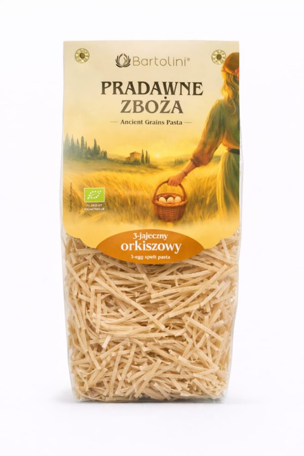 Makaron 3-jajeczny orkiszowy- krajanka średnia