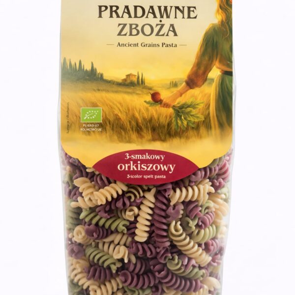 Makaron 3-smakowy orkiszowy -świderki